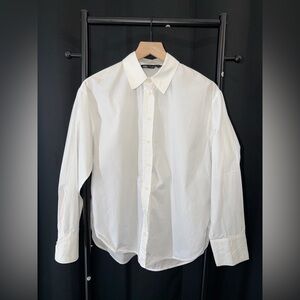 Zara Classic White Long-Sleeve Dress Shirt